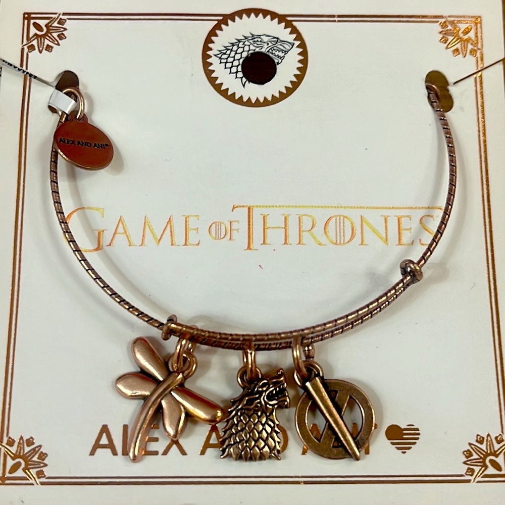 95054 Alex and Ani Game of Thrones Sansa Bracelet Rose Gold